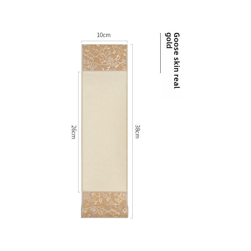 Zen Style Blank Scroll Calligraphy Gold Paper 10*38cm Goose Pi Zhen Jin Zen Small Scroll