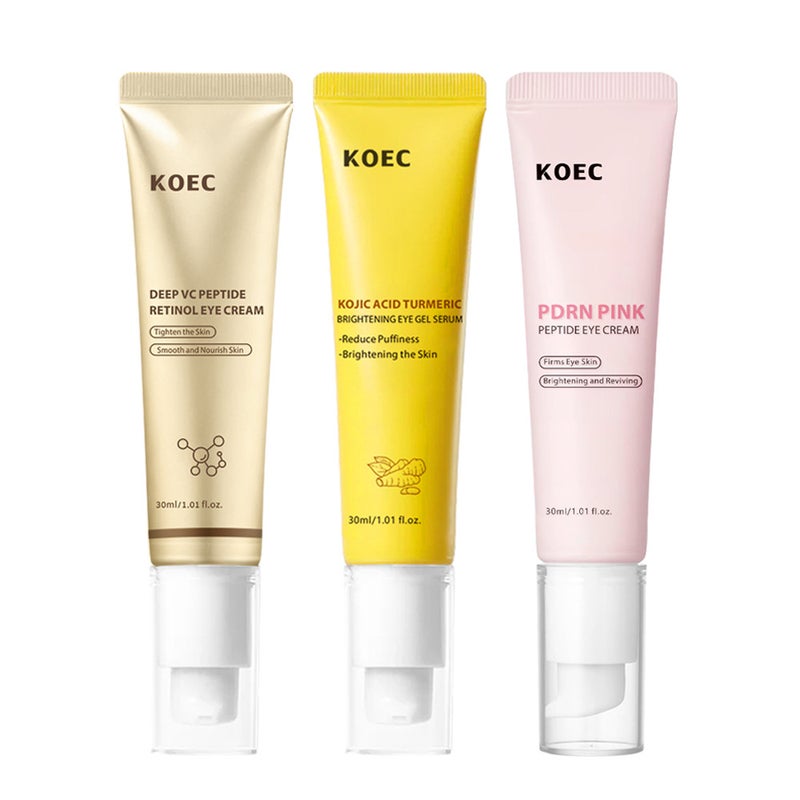 Koec Retinol Polypeptide/Turmeric Kojic Acid/Pdrn Collagen Eye Cream Three-Piece Set Tk -Selling Essence - Image 2