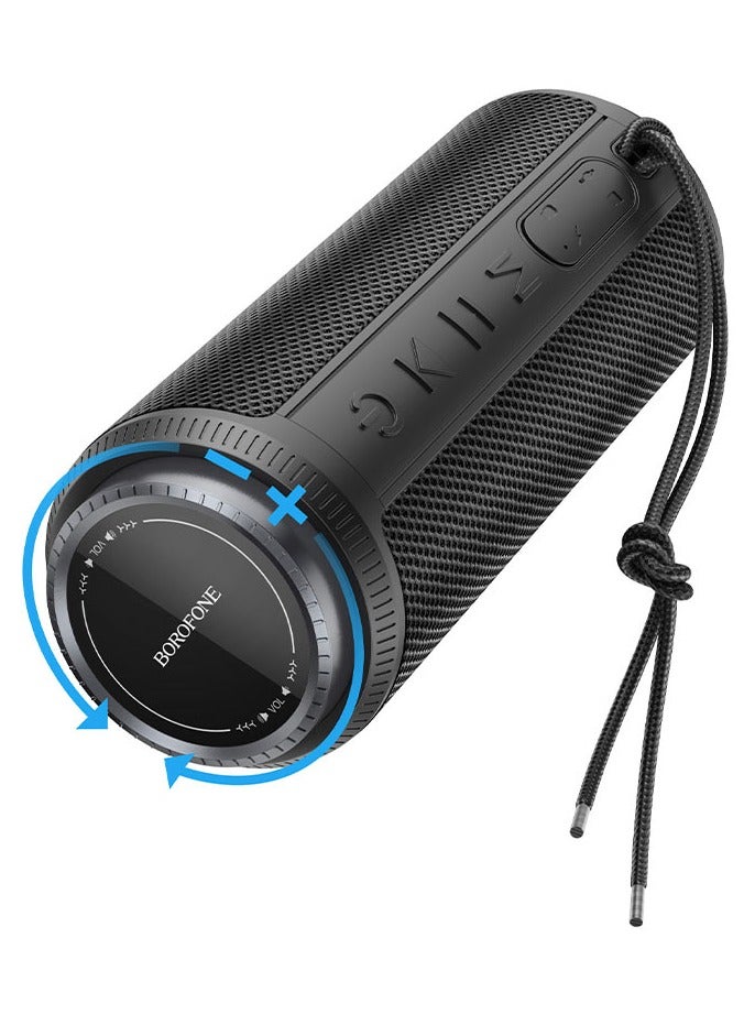 بوروفون محمول مكبر صوت بلوتوث BR22 رياضي باللون الأسود - Image 2