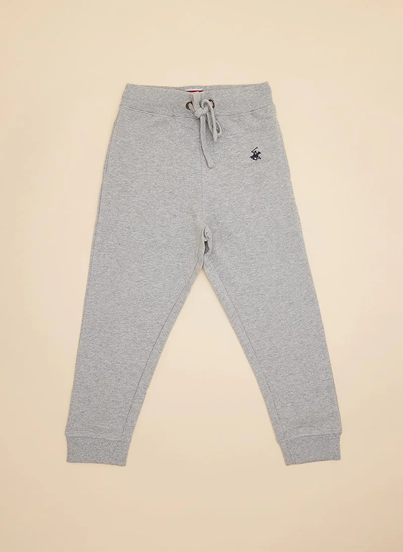 BEVERLY HILLS POLO CLUB Logo Embroidered Drawstring Waist Joggers