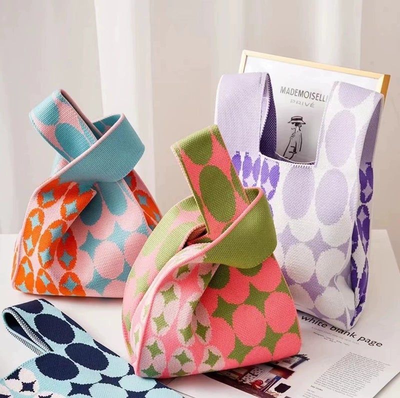 Bags With Unique Designs, Knitted Handbags, Tote Bags, First Choice For Teacher'S Day, Women'S Vest Bags, Shoulder Bags, Casual Floral Elements - Image 2