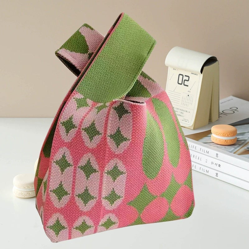 Bags With Unique Designs, Knitted Handbags, Tote Bags, First Choice For Teacher'S Day, Women'S Vest Bags, Shoulder Bags, Casual Floral Elements - Image 3