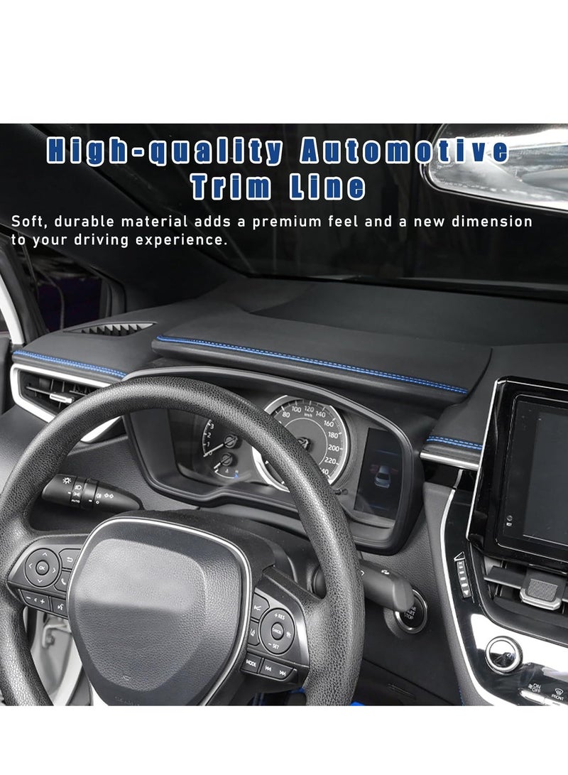 spa luxetique Car Interior Trim Strips, 6.56 FT Flexible Trim DIY Decorative Strip, Leather Auto Gap Fillers Molding Line, Universal Vehicle Interior Decor Seam Strip for Door Dashboard (Black) - Image 4