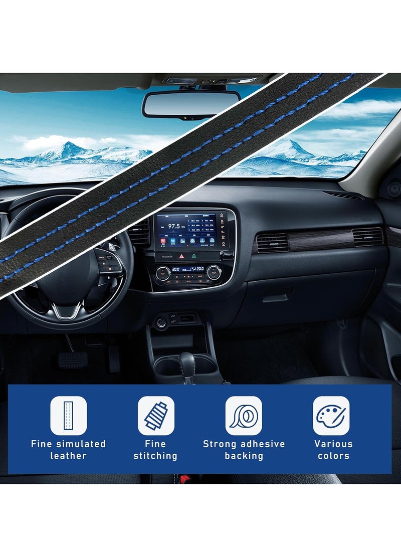 spa luxetique Car Interior Trim Strips, 6.56 FT Flexible Trim DIY Decorative Strip, Leather Auto Gap Fillers Molding Line, Universal Vehicle Interior Decor Seam Strip for Door Dashboard (Black) - Image 3
