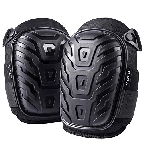 CE CERDR Professional Knee Pads for Work Heavy Duty Foam Padding Kneepads for Construction Gardening Flooring with Comfortable Gel Cushion to Save Your Knees Knee High