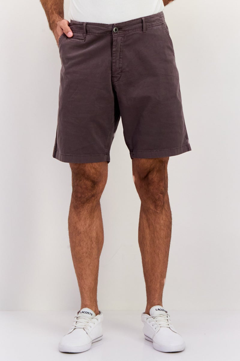 Paperbacks Men 9 Inseam Solid Chino Shorts, Grey - Image 1