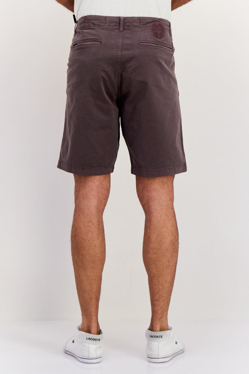 Paperbacks Men 9 Inseam Solid Chino Shorts, Grey - Image 3