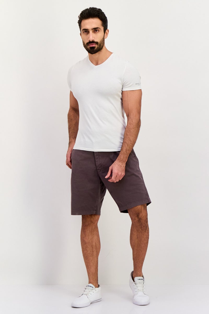 Paperbacks Men 9 Inseam Solid Chino Shorts, Grey - Image 4