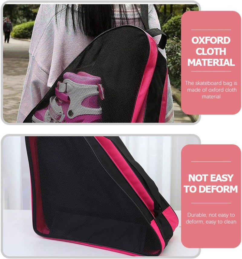Breathable Roller Skate Bag with Top Handle and Shoulder Strap Oxford Cloth Ice Skates Storage Case for Women and Adults - Image 3