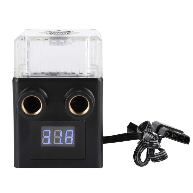 klarako G1/4 Thread PC Water Cooling Pump with Temperature Display, 450L/H Integrated Water Pump, Ceramic Bearing, Three Phase Motor, Large 4P D Port, Support PWM Automatic Temperature Control - Image 1