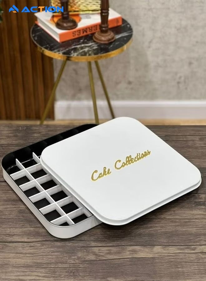 أكشن صينية خبز البسبوسة مع قطاعة باللون الأبيض - Image 2