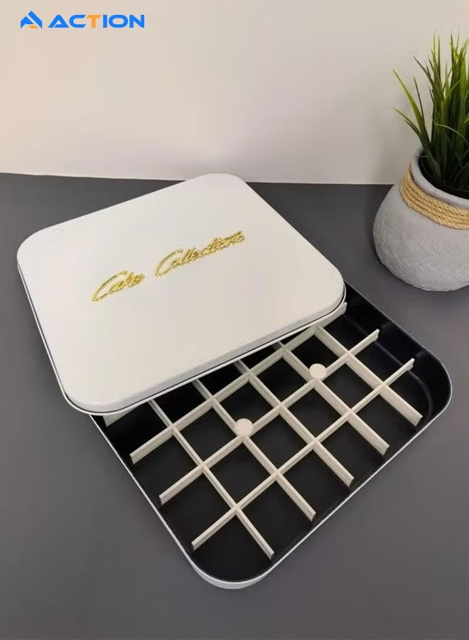 أكشن صينية خبز البسبوسة مع قطاعة باللون الأبيض - Image 1