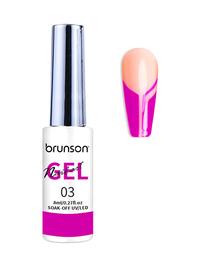 brunson جل طلاء الأظافر الجل 8 مل طلاء فن الأظافر لفرشاة فن الأظافر بخط رفيع في أقلام الجل UV LED قابل للإزالة طلاء الأظافر الفرنسي رسم خط العنكبوت الرسم صالون DIY