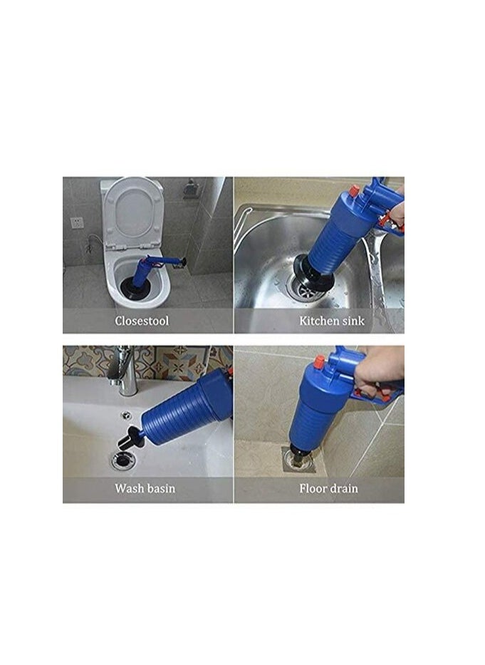 PROMASS - Toilet Plunger Air Drain Blaster Pressure Pump Cleaner High Pressure Plunger Opener Cleaner Pump For Bath Toilets Bathroom Kitchen Clogged Pipe - Image 1