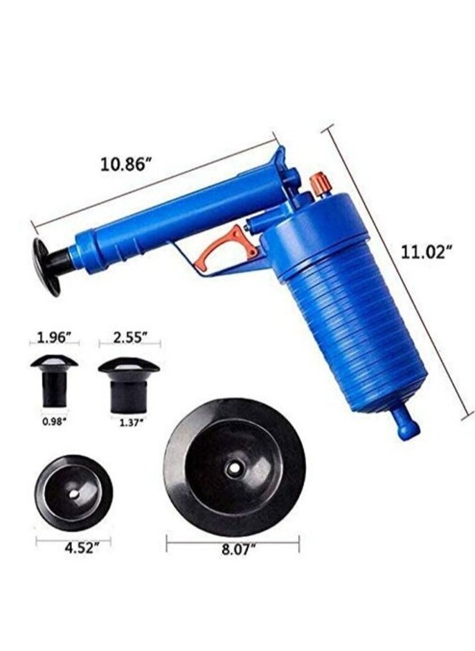 PROMASS - Toilet Plunger Air Drain Blaster Pressure Pump Cleaner High Pressure Plunger Opener Cleaner Pump For Bath Toilets Bathroom Kitchen Clogged Pipe - Image 1