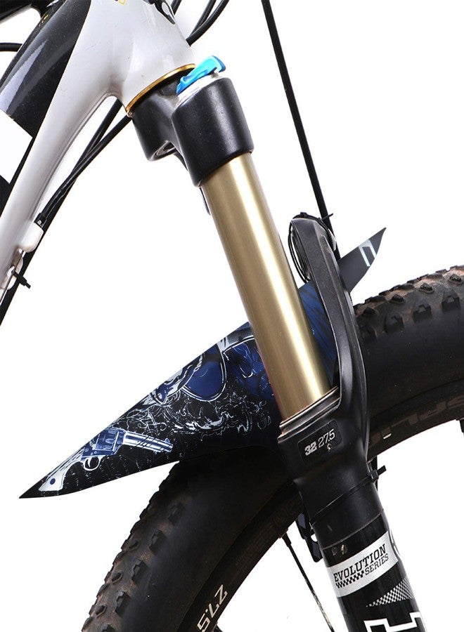 Micro Traders 2X MTB Bicycle Mudguards Kit Black Blue Mountain Bike Front Rear Splash Mud Guards Ultra Thin Fit for 26“ 27.5” 29“ Wheel - Image 2