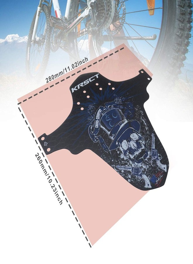 Micro Traders 2X MTB Bicycle Mudguards Kit Black Blue Mountain Bike Front Rear Splash Mud Guards Ultra Thin Fit for 26“ 27.5” 29“ Wheel - Image 4