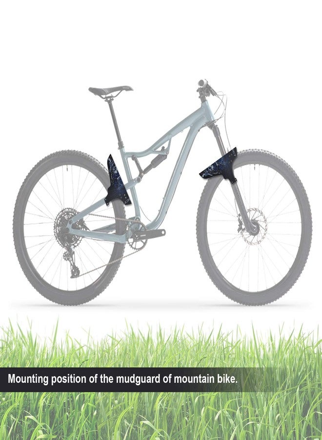 Micro Traders 2X MTB Bicycle Mudguards Kit Black Blue Mountain Bike Front Rear Splash Mud Guards Ultra Thin Fit for 26“ 27.5” 29“ Wheel - Image 5