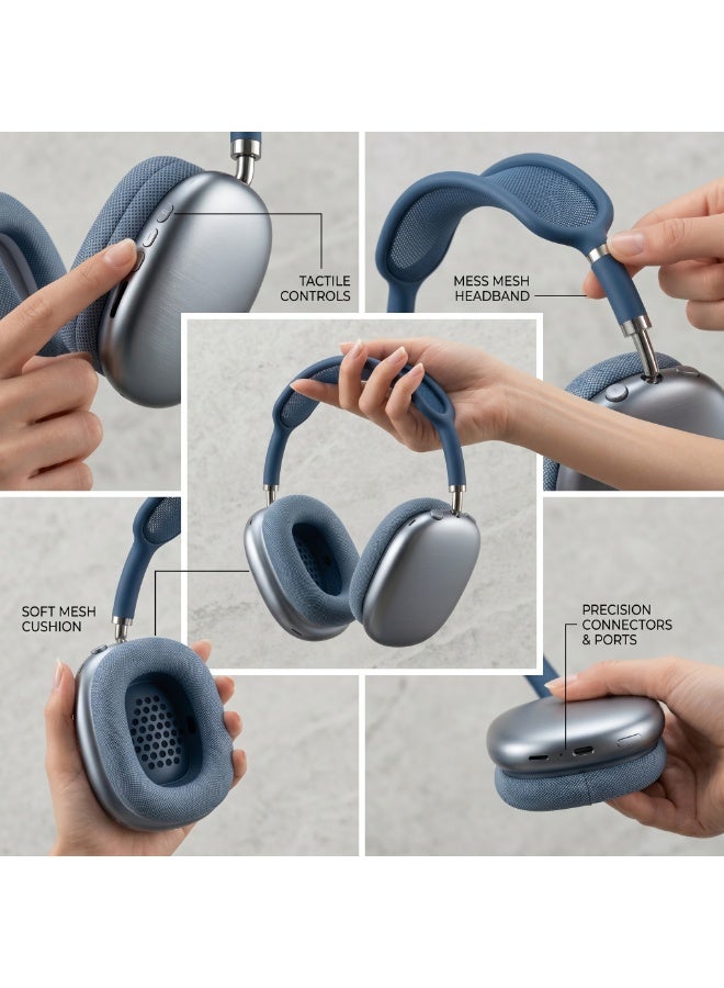 Wireless Over-Ear Bluetooth Headphones | Active Noise Cancelling + Deep Bass HiFi Sound, 40H Ultra-Long Battery Life, Type-C Fast Charging, Compatible with Phone/PC/Gaming - Image 4