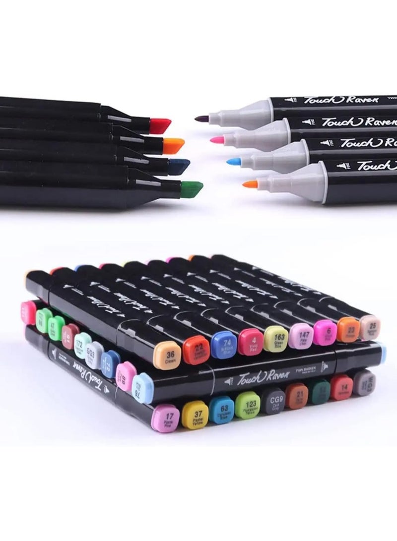 Generic Dual-ended art marker pens - 36 colors with carrying bag for calligraphy drawing, odorless and non-toxic, for children, adults and beginners - Image 2