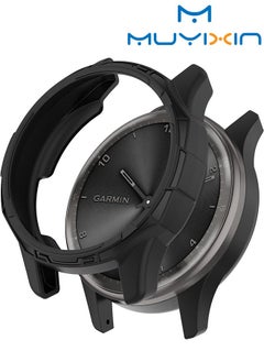 Compatible for Garmin Vivomove Trend Case, Scratch-Resistance TPU Military Protection Cover Case for Vivomove Trend Accessories (Black)