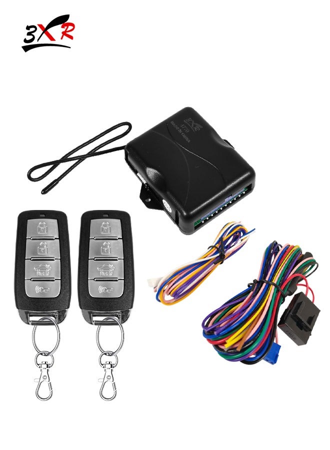3XR Universal Car Door Lock Keyless Entry System with Remote Trunk Release, Central Locking, Waterproof Design, Remote Car Locator, and Easy Installation for All Vehicles - Image 1