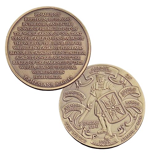 Glamtune Put On The Full Armor of God Challenge Coin Bronze Plated - Image 1