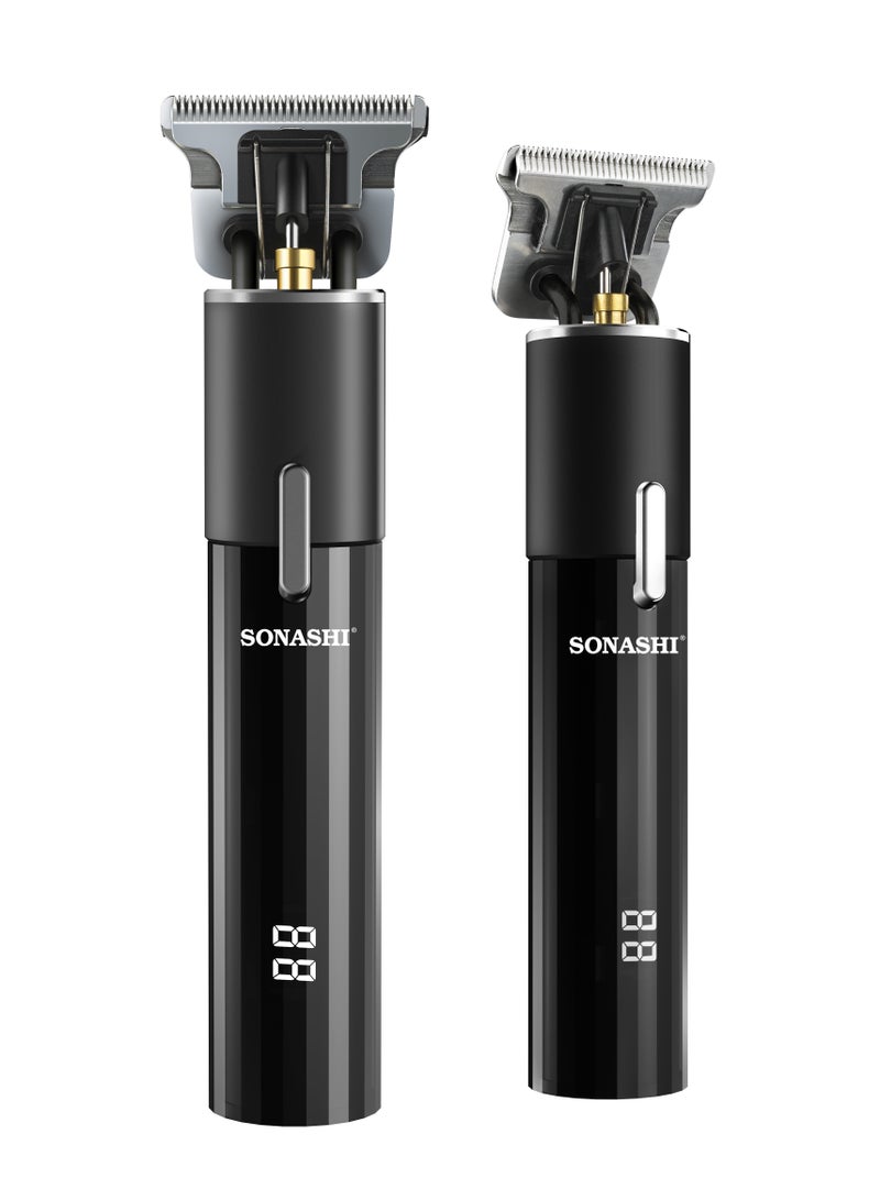 SONASHI 6-in-1 Rechargeable Hair Clipper Set - Trimmer/Shaver/Nose Trimmer Stainless Steel Blades For Easy Cutting And LCD Display, Use Time - 2 Hours SHC-1064 Black Black - Image 3