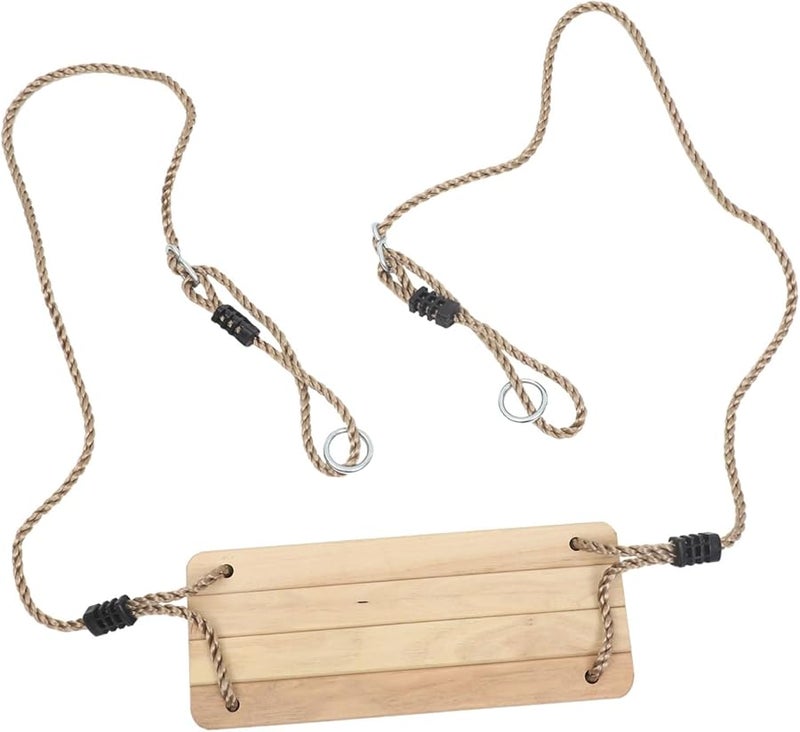 Pine Wood Swing Chair Indoor Outdoor Hanging Seat for Garden Backyard Park - Image 1