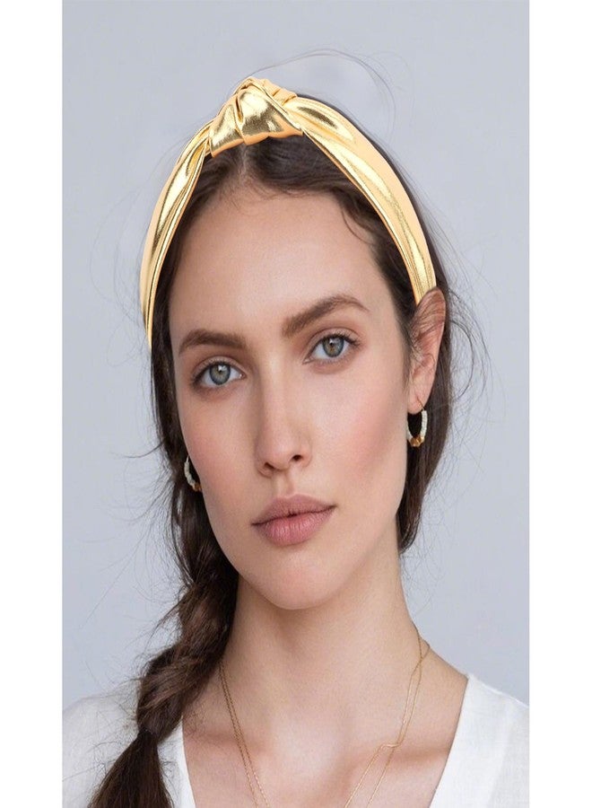 YISSION Gold Knotted Headband Wide Headbands for Women No Slip Fashion Head Band Top Knot Hairband Hair Accessories for Women - Image 3
