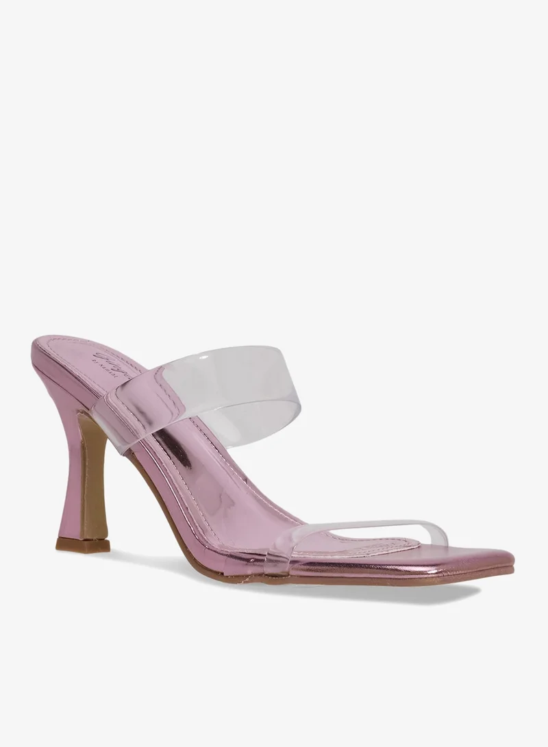 Ginger Double Strap Heeled Mule
