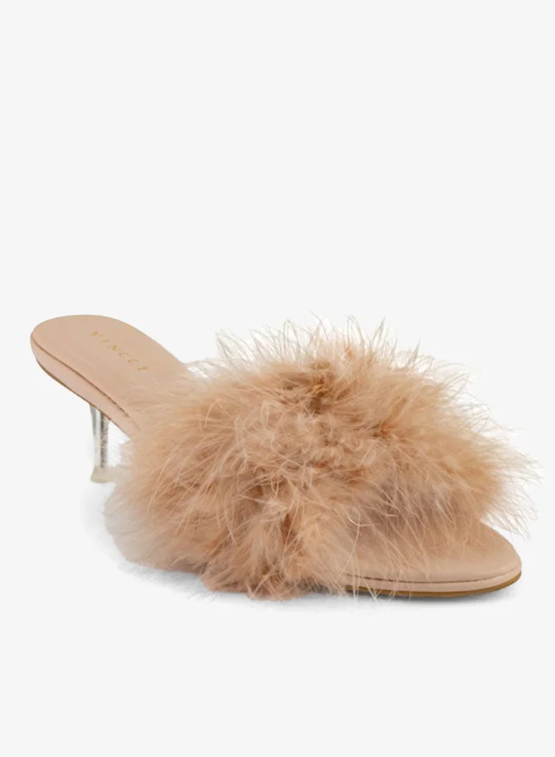 فينتشي صنادل نسائية ذات حزام واحد بكعب متوسط