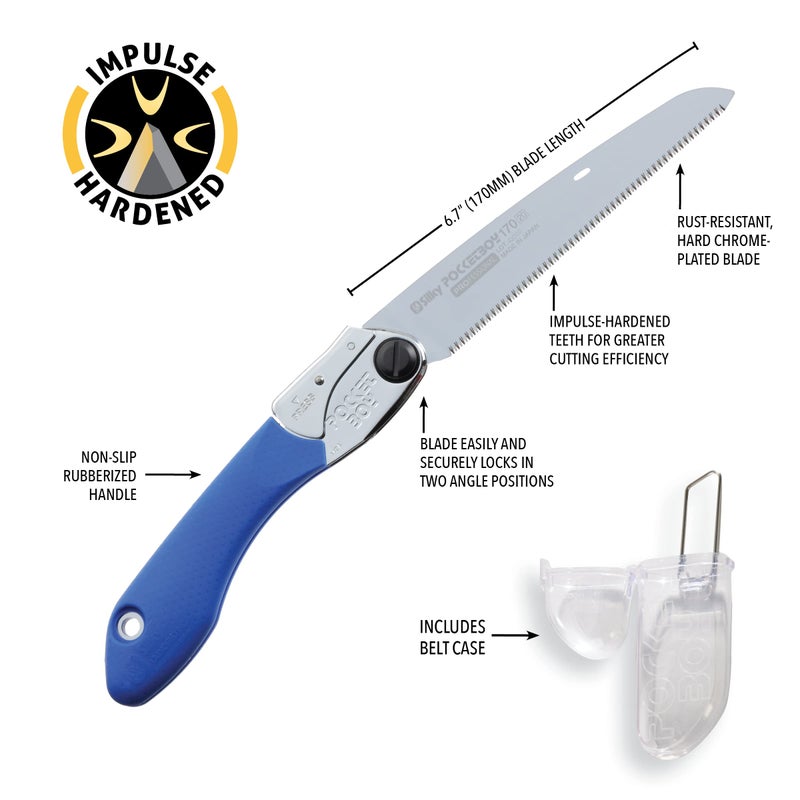 SILKY منشار بوكيت بوي القابل للطي من سلسلة سيليكي بروفيشونال 170 مم بأسنان دقيقة (342-17) - Image 4