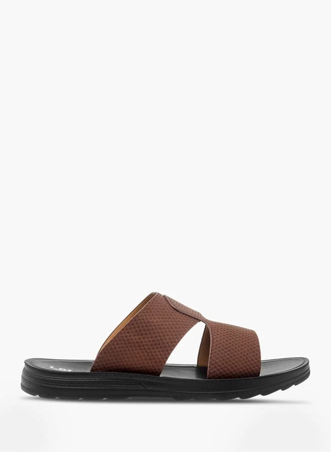 Men Textured Slip-On Arabic Sandals