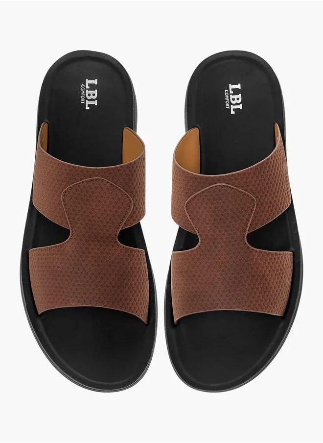 ال بي ال من شو اكسبرس Men Textured Slip-On Arabic Sandals Ramadan Collection