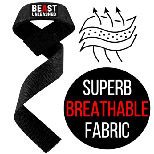 Muscleape Weight Lifting Straps Wrist Supporter For Gym Beast Mode. Gym Accessories Men & Women. Wrist Strap For Gym With Wrist Support.Deadlift Strap Weightlifting Straps For Grip Gym Straps For Weight Lifting. - Image 4