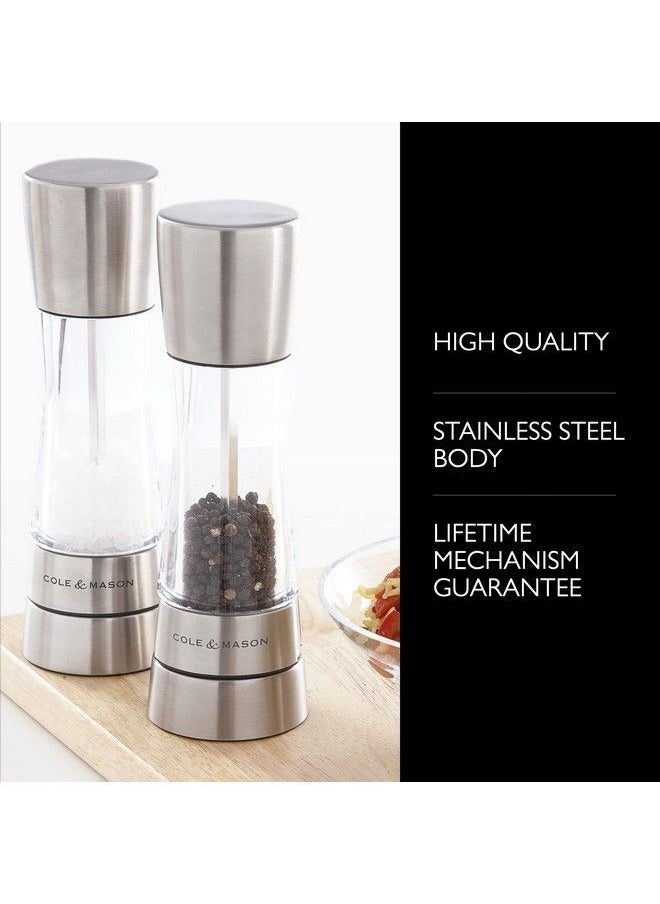 COLE & MASON - Derwent Pepper Grinder Stainless Steel Mill Includes Gourmet Precision Mechanism And Premium Peppercorns - Image 1