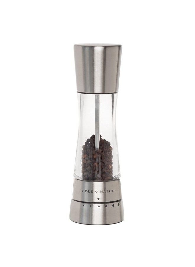 COLE & MASON - Derwent Pepper Grinder Stainless Steel Mill Includes Gourmet Precision Mechanism And Premium Peppercorns - Image 1