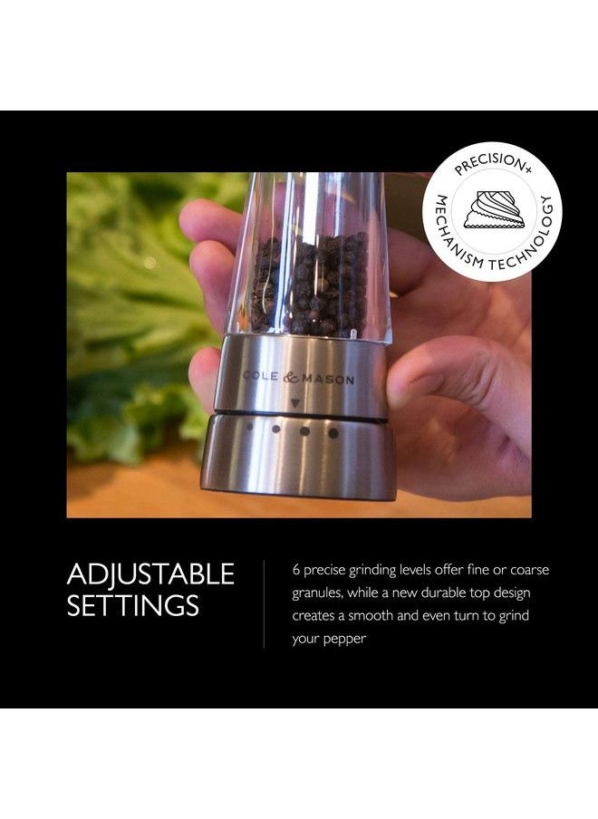 COLE & MASON - Derwent Pepper Grinder Stainless Steel Mill Includes Gourmet Precision Mechanism And Premium Peppercorns - Image 1