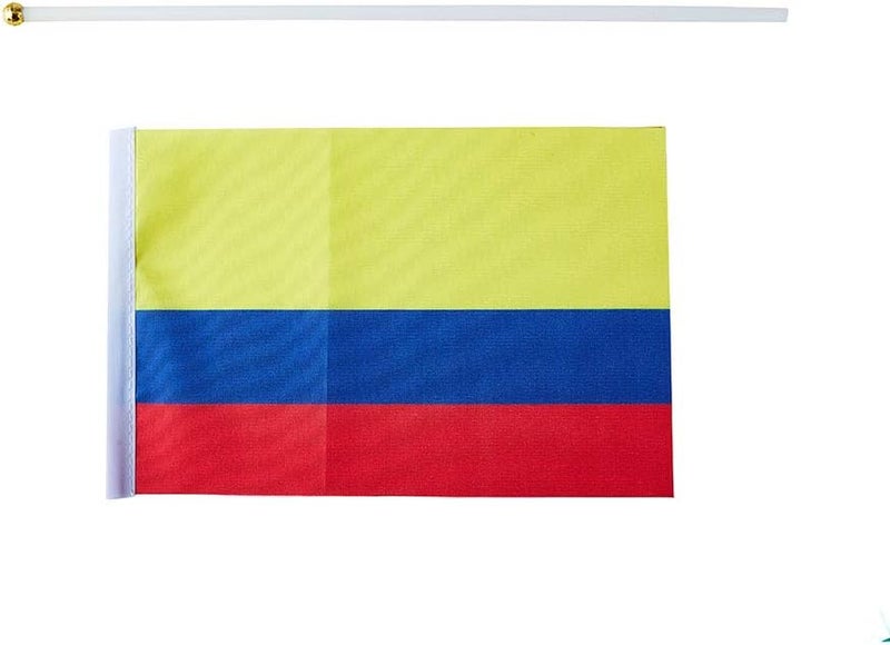 mflagperft Colombia Flag Colombian Flag, Small Mini Handheld Colombia Flags on Stick, Ideal for Party Parades Sports Events Patriotic Festival Decorations - Image 3
