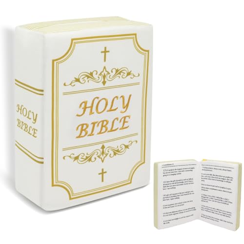 Yelakey Bible Pillow Book Plush That Opens Christian Holy Bible Stuff Religious Party Favors Gifts for Kids for Christening Easter - Image 1