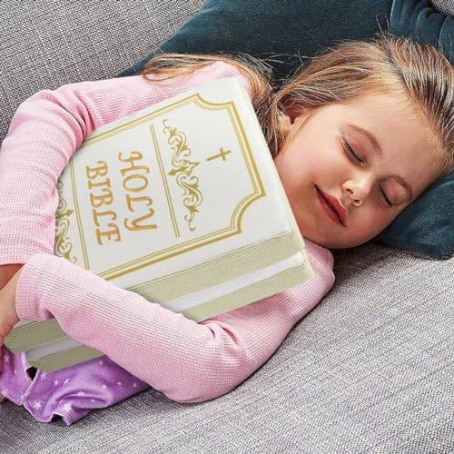 Yelakey Bible Pillow Book Plush That Opens Christian Holy Bible Stuff Religious Party Favors Gifts for Kids for Christening Easter - Image 3