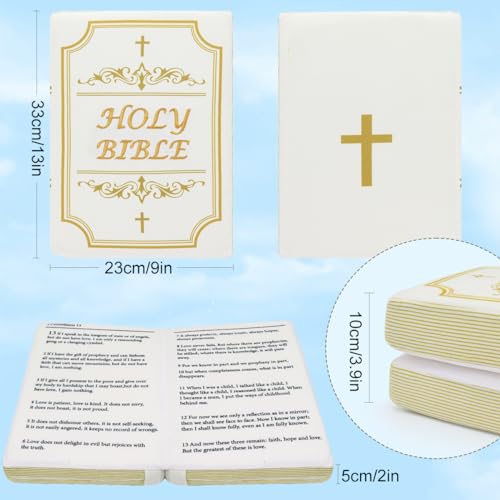 Yelakey Bible Pillow Book Plush That Opens Christian Holy Bible Stuff Religious Party Favors Gifts for Kids for Christening Easter - Image 2