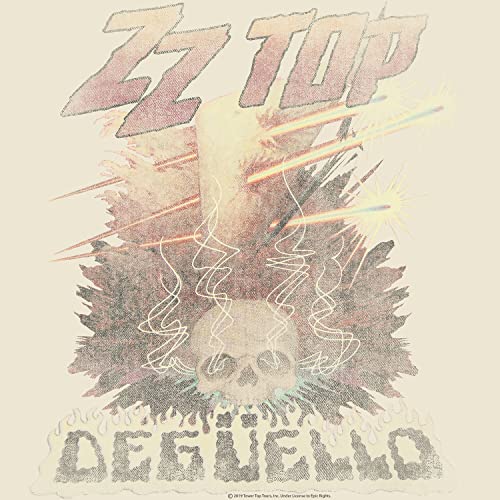American Classics ZZ Top Rock Band Music Group Vintage Style Deguello Faded Logo Adult T-Shirt - Large - Beige - Image 2