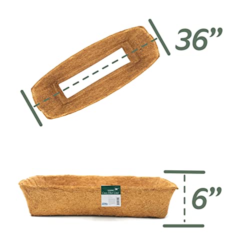 Bosmere F954 36-Inch Pre-Formed Replacement Coco Liner with Soil Moist for Rectangular Planter - Image 2