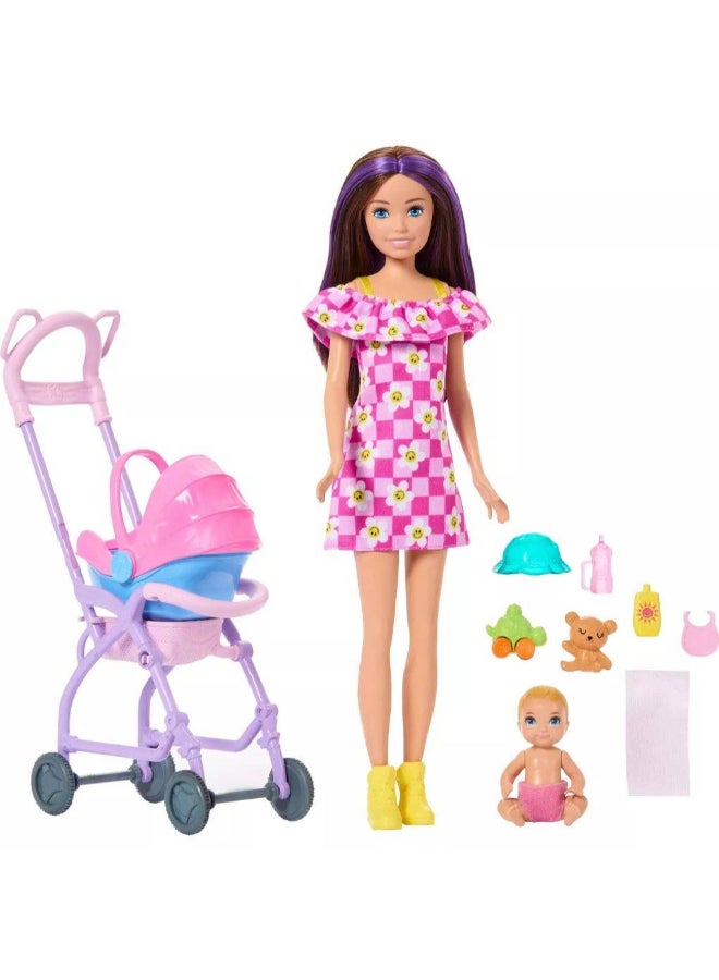 Barbie Family & Friends Skipper Babysitters Playset With Blonde Baby Doll (7 Accessories) - Image 2