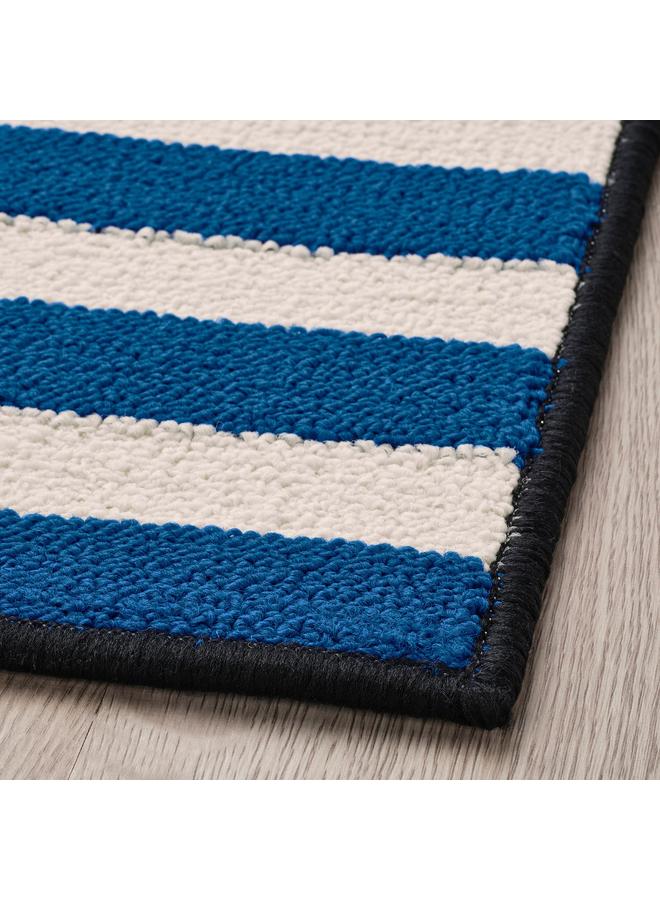 erorex Rug, Low Pile, Blue Black/Stripe, 60X90 Cm - Image 2