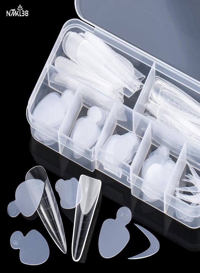 NMKL38 108pcs Dual Nail Forms Silicone French Forma Sticker Acrylic Aquarium Nail Tips Reusable Extension Molds Manicure Tools - Image 2