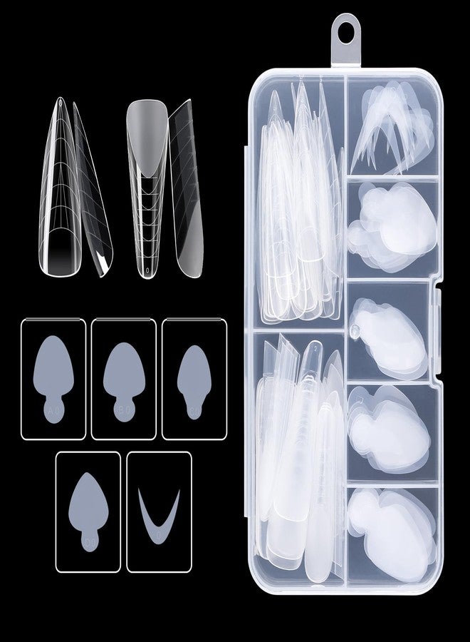 NMKL38 108pcs Dual Nail Forms Silicone French Forma Sticker Acrylic Aquarium Nail Tips Reusable Extension Molds Manicure Tools - Image 1