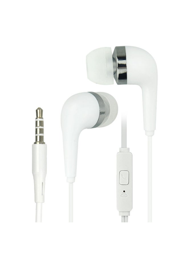Generic Semi-in-ear Headset Wired Headset Subwoofer For Apple Headset Huawei Mobile Phone 3.5mm Wire-controlled Headset-Color:611 In-ear (bare Metal)  - Image 1